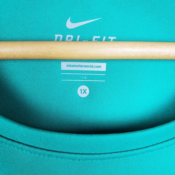 4/$25 Nike Dri Fit Green Recycled Tee Shirt 1XL - Picture 3 of 5